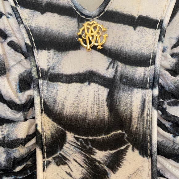 💯Authentic Roberto Cavalli Feather Cap Sleeve - Picture 3 of 12
